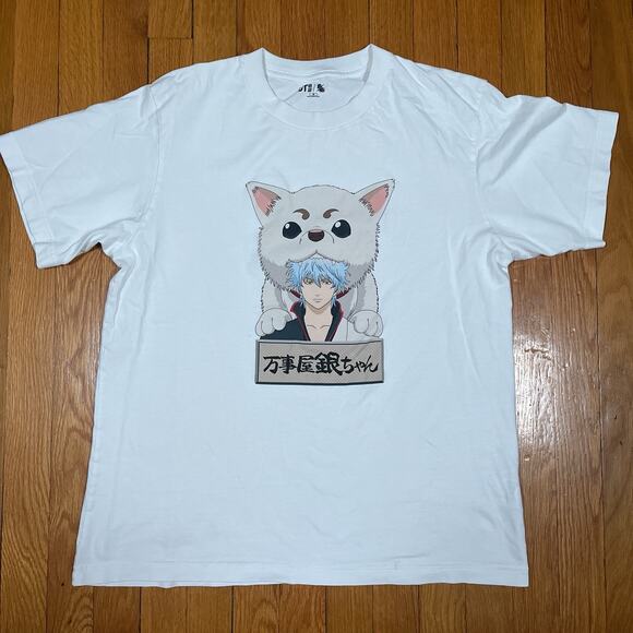 UNIQLO UT Gintama Gintoki Sakata Sadaharu White T-Shirt Size Medium Anime - Picture 1 of 8